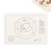 Silicone Pastry Mat with Cute Cat Design, Non-Slip & Reusable Dough Rolling Mat with Measurements, Extra Large Baking Mat for Kneading Bread, Pizza, Cookies, and More
