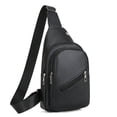 thumbnail image 3 of Bolsa de pecho cruzada con correa ajustable y espacio de almacenamiento en varios bolsillos para viajes, trabajo y desplazamientos diarios, 3 of 7