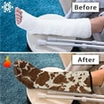 thumbnail image 7 of COEQINE Cow Print Pack of 2 Leg Cast Covers Broken Leg Shower Cast Cover Foot Cast Cover-S Washable Cast and Bandage Protector Decorative Leg Plaster Cover for Women Men Seniors, 7 of 7