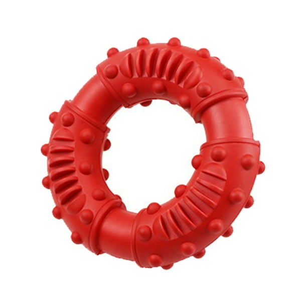 Pegamento para morder de juguete, 1 Uds., limpieza de dientes, resistente a mordeduras, aburrimiento, anillo interactivo, juguetes de goma para perros MFZFUKR BST3055813-3