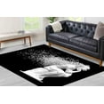 thumbnail image 3 of Printed Rug, Black Rug, Bathroom Rug, Cool Rug, Anti-Slip Carpet, Modern Sculpture Rugs, Black and White Rug, Modern Rug, Office Rug, 1.7'x2.3' - 50x70 cm, 3 of 8