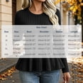 thumbnail image 3 of QIYAGBSA Peplum Sweaters for Women Ribbed Knit Long Sleeve Crew Neck Fitted Flared Hem Solid Color Casual Fall Pullover for Office Work and Weekend Outfits, 3 of 7
