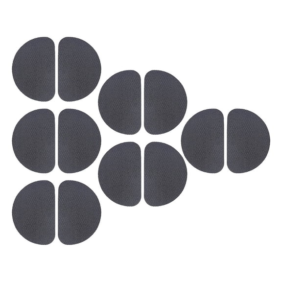 NICEXMAS  Anti-slip Stickers for Soles Shoe Traction Non-slip Pads Flexible Noise 9x6cm Black Rubber