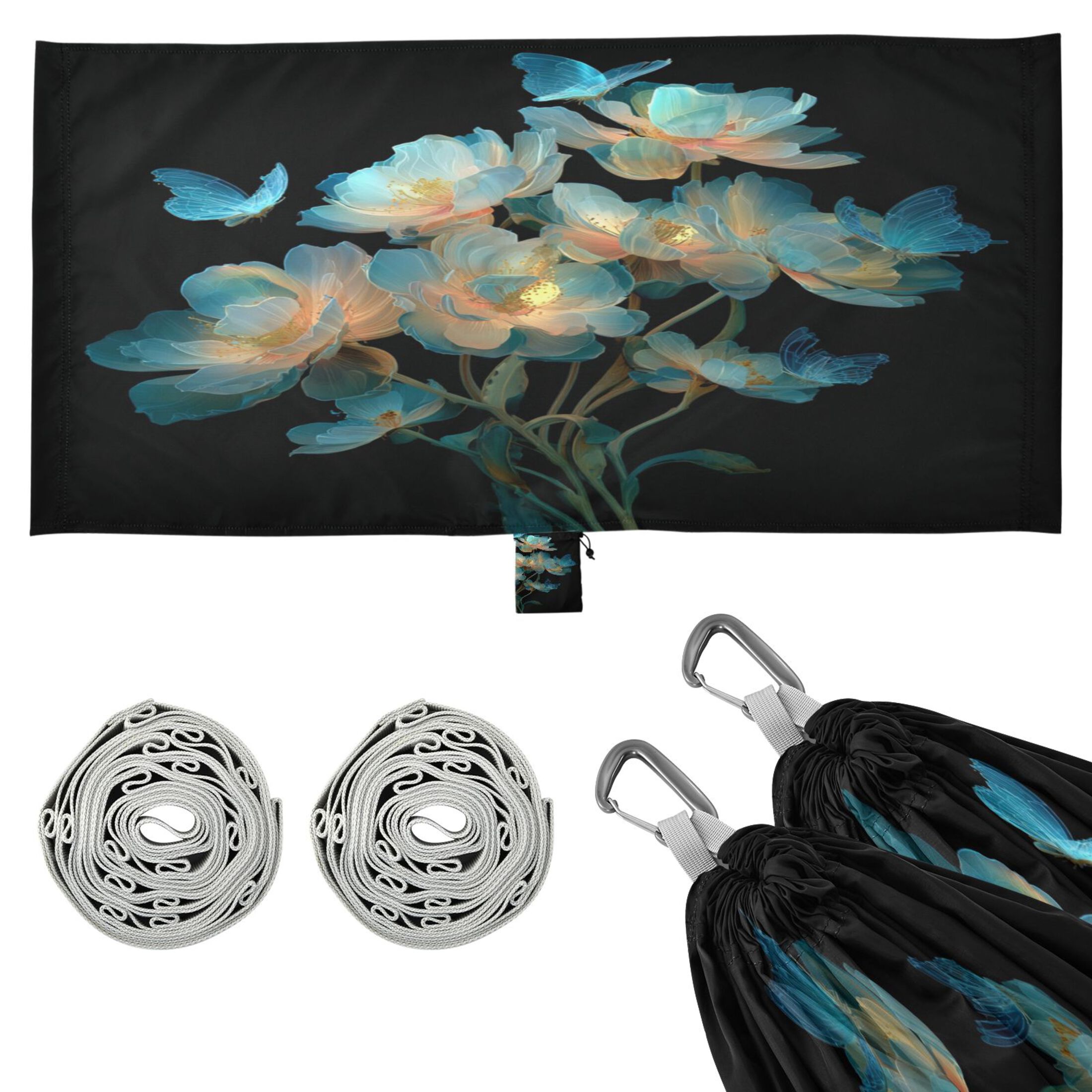 Hammock Camping Hammock Nylon Portable Hammock Travel Camping Hammock Flowers