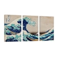 thumbnail image 1 of Cuadro Decorativo Tríptico Vertical Ola de Kanagawa Canvas Revolution  Set De 3 Cuadros 40x60 cm, 1 of 5