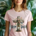 thumbnail image 5 of Christian Cross Graphic T-Shirt Grow in Grace Bible Verse, Natural, Size M, 5 of 6