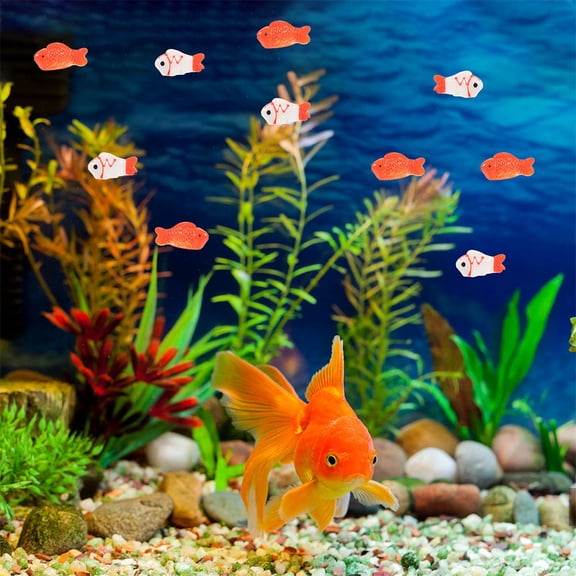 BESTOYARD Tiny Resin Fish Models for Garden and Aquarium Decor - 10Pcs