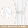 thumbnail image 4 of Cortinas HOMEIDEAS para puerta francesa, no transparentes, color blanco, 66 x 183 cm, 4 of 8