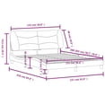 thumbnail image 4 of vidaXL Bed Frame with Headboard White 152x203 cm Faux Leather, 4 of 5