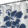 thumbnail image 3 of Waterproof White Hibiscus Flower Petals-01 Shower Curtain 72x72 Inch Boho Style Polyester Unique Shower Curtain for Bathroom Hotel Home Decor with 12 Plastic Hooks, 3 of 5