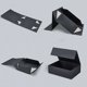 thumbnail image 5 of Paper Fold Boxes Gift Wrapping Boxes for Jewelry Candy Wedding Party Favors Rectangle Black 8x11x3-5/8 inch(20.2x28x9.3cm), 5 of 5