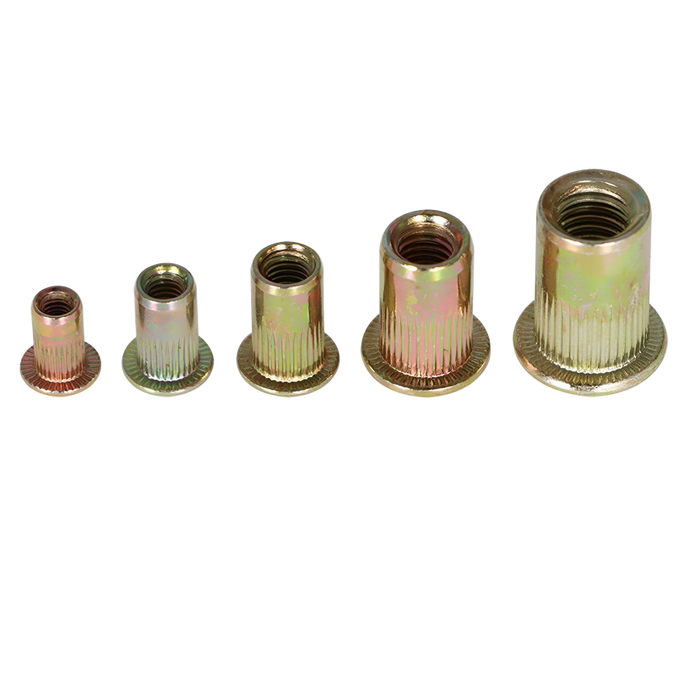 TALENO 300Pcs Zinc Steel Rivet Nut Rivnut Nutsert Assort, 150 Pcs SAE & 150 Pcs Metric Rivet Nuts