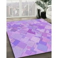 thumbnail image 3 of Ahgly Company Machine Washable Indoor Rectangle Transitional Purple Area Rugs, 5' x 7', 3 of 7