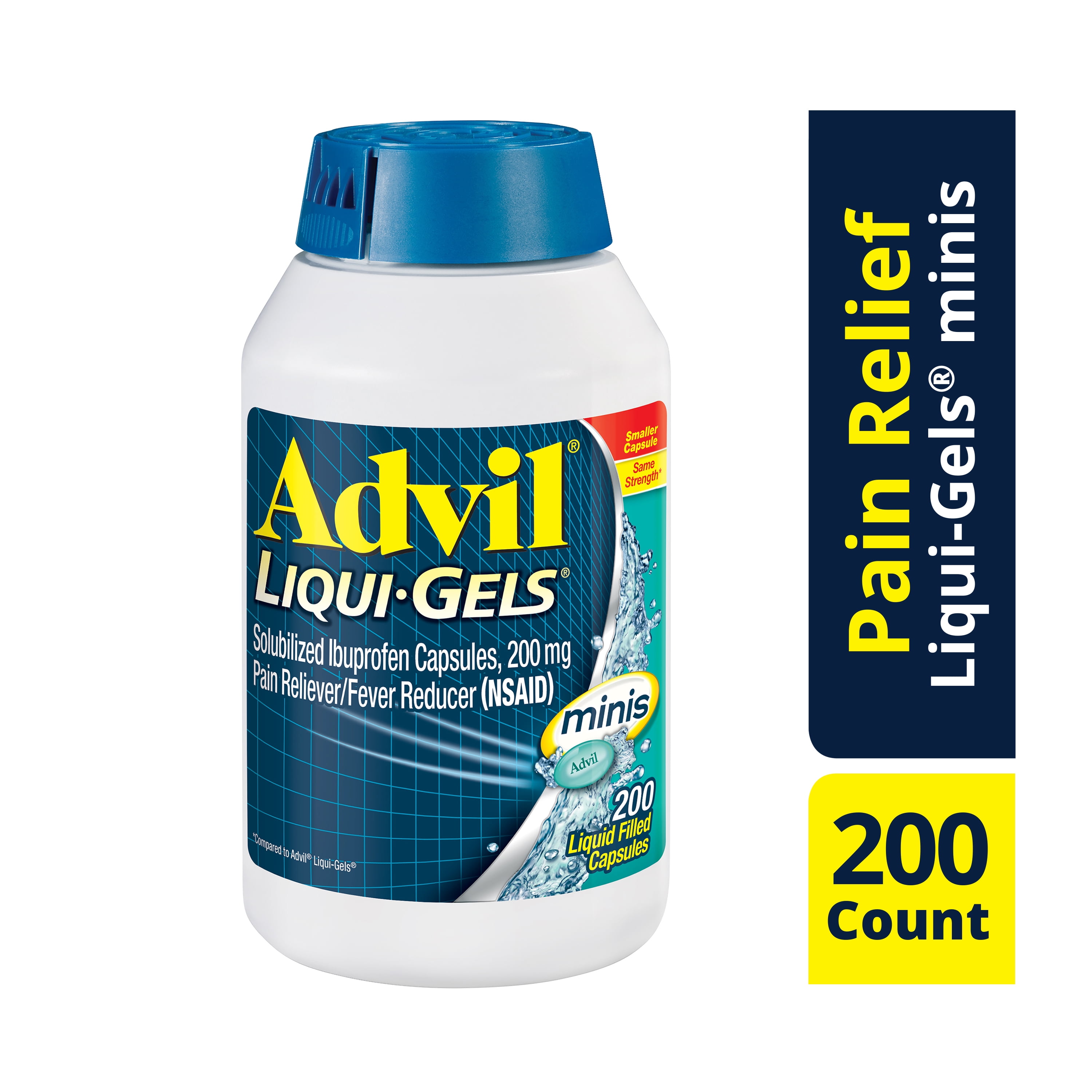 Advil LiquiGels Minis Pain Reliever Fever Reducer 200 Count