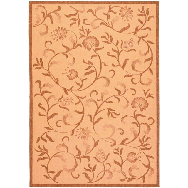 Safavieh Martha Stewart 4' X 5'7" Power Loomed Rug in Creme and Brown