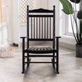 thumbnail image 4 of BplusZ Indoor Wooden Rocking Chair Patio Rocker, Black, 4 of 7