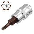 thumbnail image 2 of Tasharina 2 Pcs 1/4-Inch Drive T10 Torx Bit Socket, S2 Steel, 2 of 4