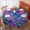 Butterfly And Teal, variant on Butterfly and Floral Purple Pattern Round Tablecloth 70"x70", Wrinkle Resistant Wipeable Table Cover for Kitchen Dining Room Picnic Patio and Party