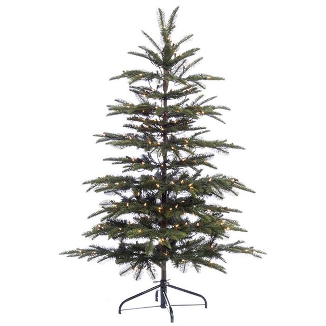 Puleo International 4.5 Foot Pre-Lit Aspen Fir Artificial Christmas Tree