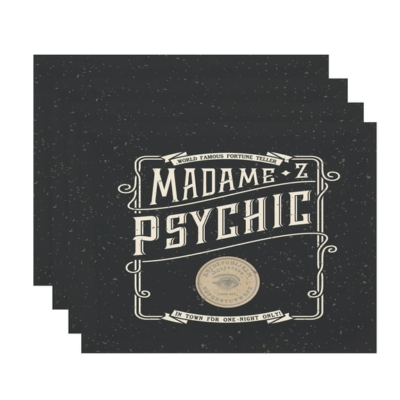 Simply Daisy The Psychic Eye 18x14 Inch Cream Halloween Print Placemat (Set of 4)