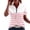 Pink, variant on GigrtiJin Summer Collared T Shirts for Womens Striped Zipper Short Sleeve Tops Dressy Casual Loose Going Out Short Sleeve Tops