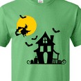 thumbnail image 4 of Inktastic Halloween Haunted House Witch and Bats T-Shirt, 4 of 5