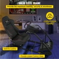 thumbnail image 4 of VEVOR Simulator Cockpit with Real Racing Seat, Driving Simulator Seat Height Adjustable, Racing Wheel Stand fit for Logitech G25G27G29G920, Wheel and Pedals Not Included, Cockpit Racing Simulator Seat, 4 of 9