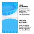 thumbnail image 5 of 8 Pcs Silicone Cake Pans, Non-Stick Round Pie Moulds, Round Fluted Flan Baking Molds for Muffin, Qu, 5 of 5