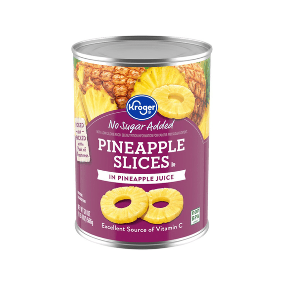 KR  Canned Pineapple Slices in Pineapple Juice 20 oz