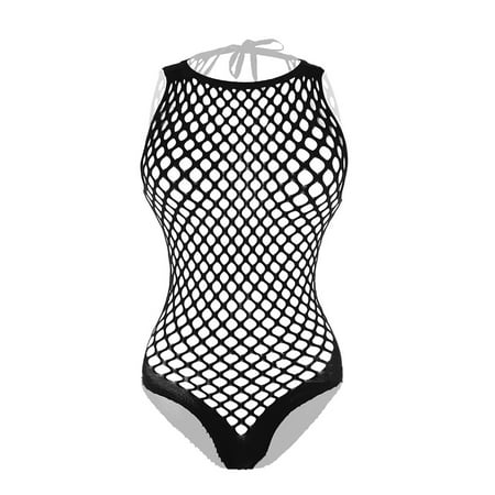 Yuhangmm Women Sexy Underwear Sexy Hollow Stockings Mesh Stockings Large Size Mesh Clothes Lingerie Dress