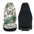 thumbnail image 6 of Binienty Floral Butterfly Auto Seat Protector Fluffy 2 Piece Boho Mandala Automotive Seat Covers Comfortable Car Bucket Covers Universal Auto Accessories, 6 of 8