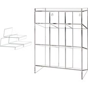 Clear Acrylic Tube Rack with 9 Compartments, 16inches H x 12inches W x 5.5inches D Medical Offices Wall Mount or Countertop