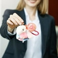 thumbnail image 5 of Fwttom Model Handmades Soft Bunny Pompom Charmss Bunny Car Key Chain Pendant Everlasting Flower, 5 of 5