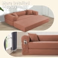thumbnail image 5 of 3 in 1 Convertible Sofa Bed, 80" Corduroy Folding Pull Out Couch with 2 Pillows, Floor Sofa with Side Storage for Living Room, No Assembly Modern Boneless Couch Compression Sofa, 30"W, 5 of 11