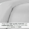 thumbnail image 4 of Neutral Solid Color 3-Piece Duvet Cover Set by Southshore Fine Linens, 4 of 9
