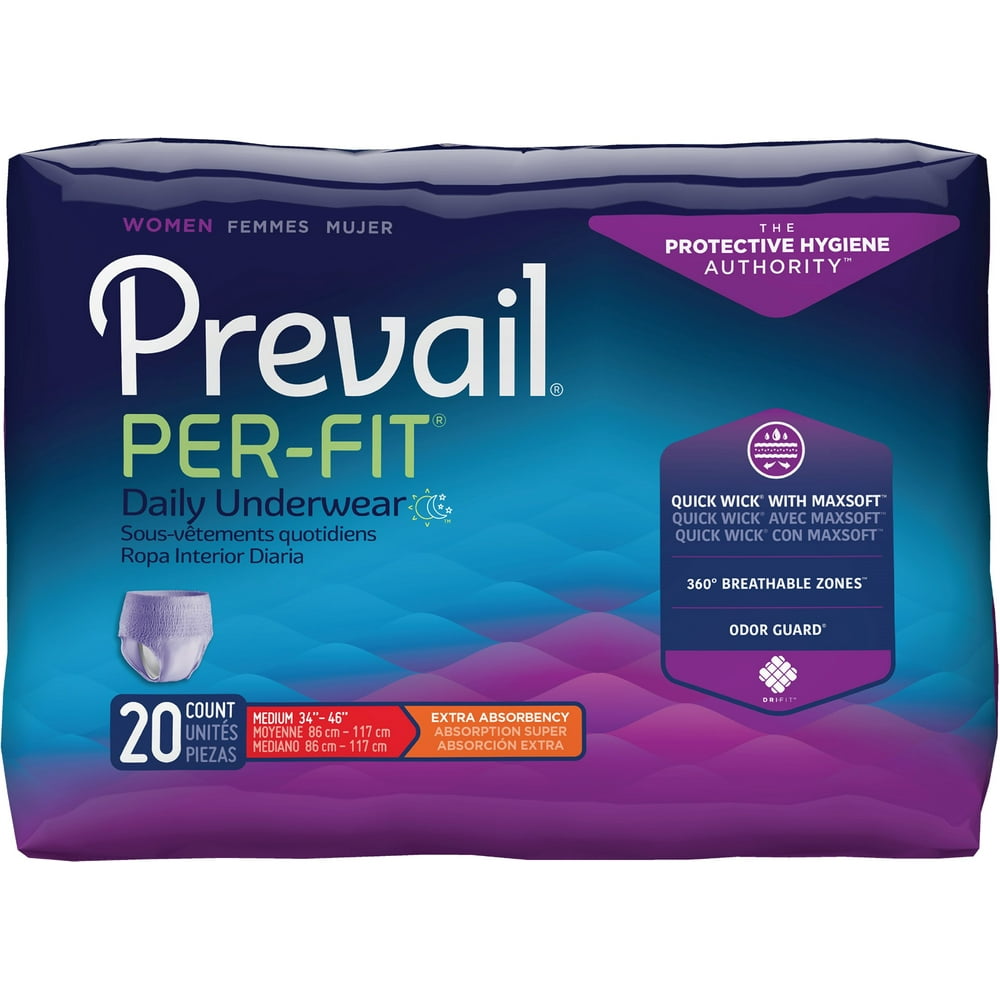 4 Pack Prevail PerFit Protective Underwear for Women, Extra