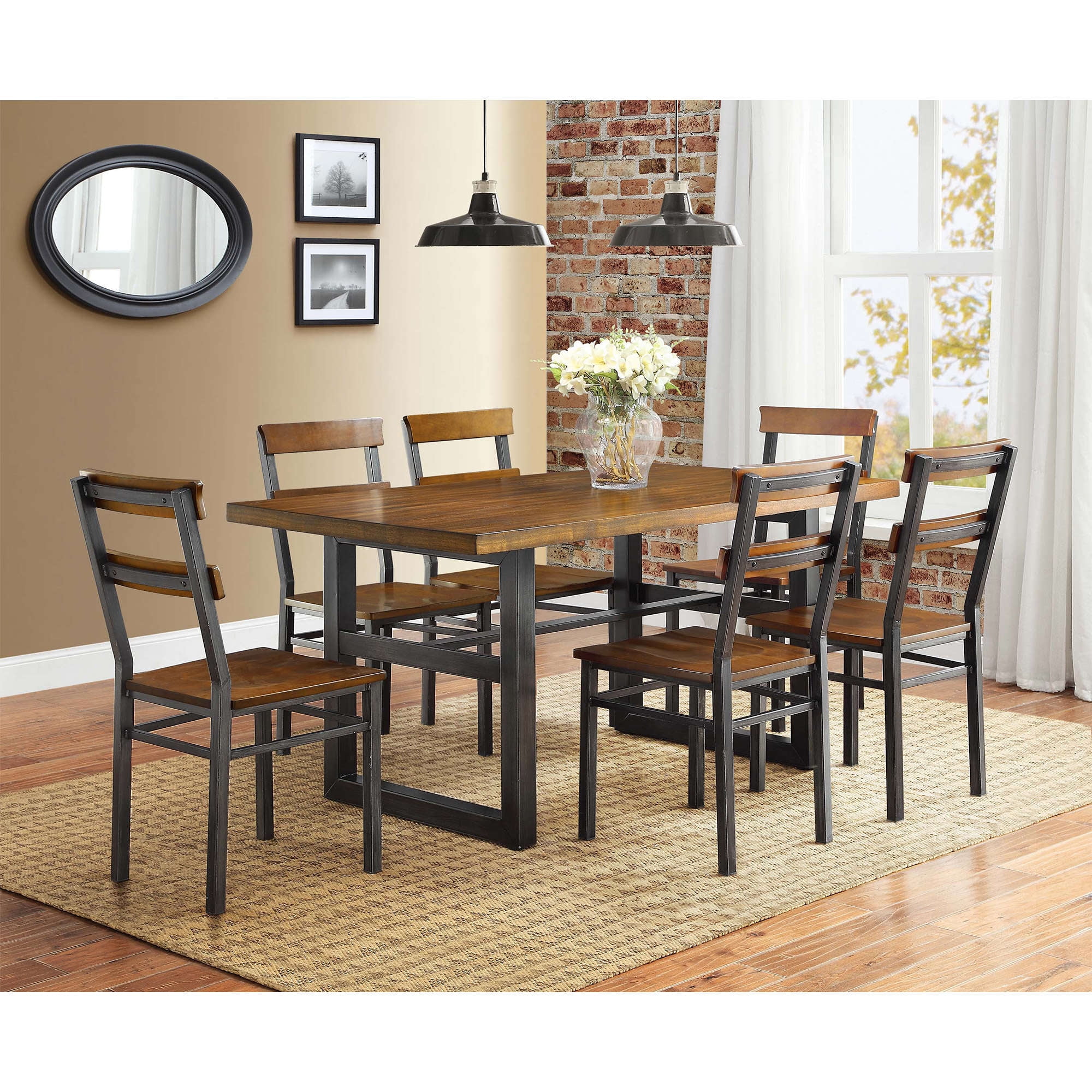 Better Homes And Gardens Mercer Dining Table Vintage Oak Finish Better Homes And Gardens Mercer Dining Table Vintage Oak Finish Com