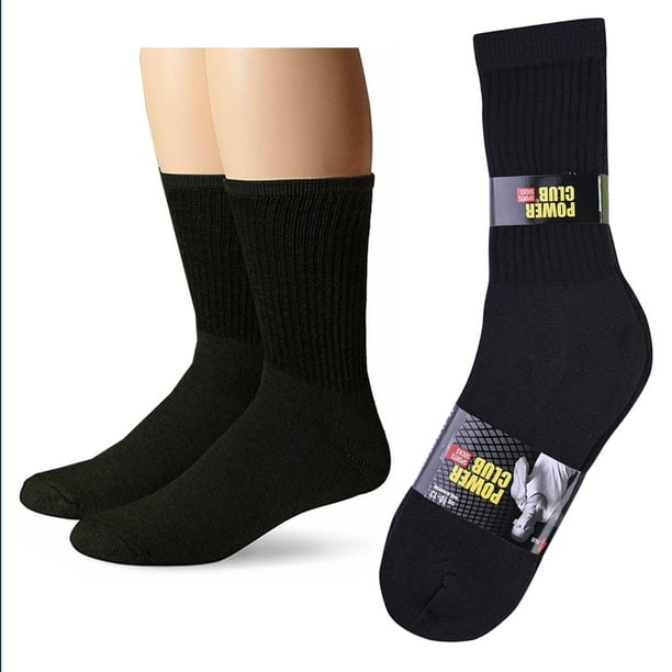 AllTopBargains 4 Pairs Mens Black Cushioned Socks Sport Athletic Calf