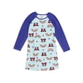 thumbnail image 3 of Wonder Nation Girls Super Soft Fleece Long Sleeve Nightgown, 2-Pack, Sizes 4-18 & Plus, 3 of 3