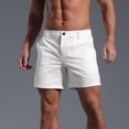 thumbnail image 1 of pstuiky Pantalones cortos para hombre, Pantalones cortos casuales de moda para hombre, de color liso, con bolsillo y cintura elástica. Pantalones cortos cargo, 1 of 6