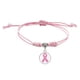 thumbnail image 1 of Pulseras de la conciencia del cáncer de mama para las mujeres pulsera hecha a mano ajustable del cordón de la cinta del hilo de rosca pulsera del cáncer de mama Coraje Amistad Apoyo Cáncer de Mama Pa, 1 of 3
