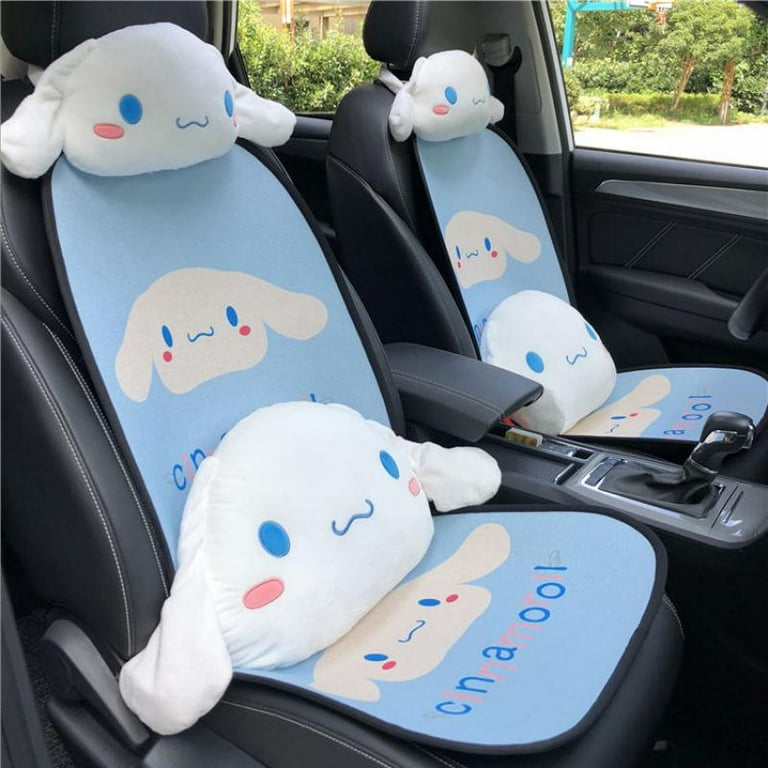 2pcs/set Cute Cinnamoroll Auto Car Neck Headrest Pillow Plush Soft Seat  Pillows