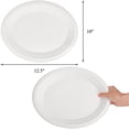 thumbnail image 2 of Compostable Oval Paper Plates, 12.5 Inch Sugarcane Dinner Plates, Large Disposable Plates Biodegradable Platters, for Restaurant, BBQ, Parties, Breakfast, Microwave Safe, 2 of 8