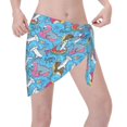 thumbnail image 3 of KLL Sharks Summer Print Women's Sarong Coverups Short Bathing Suit Wrap Skirt Beach Wrap Swimsuit Cover Ups, 3 of 6