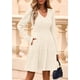 thumbnail image 3 of Vestido PRETTYGARDEN Otoño 2025 Cuello en V Manga Larga Beige 2XL, 3 of 8