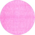 thumbnail image 1 of Ahgly Company Indoor Round Abstract Pink Modern Area Rugs, 5' Round, 1 of 4