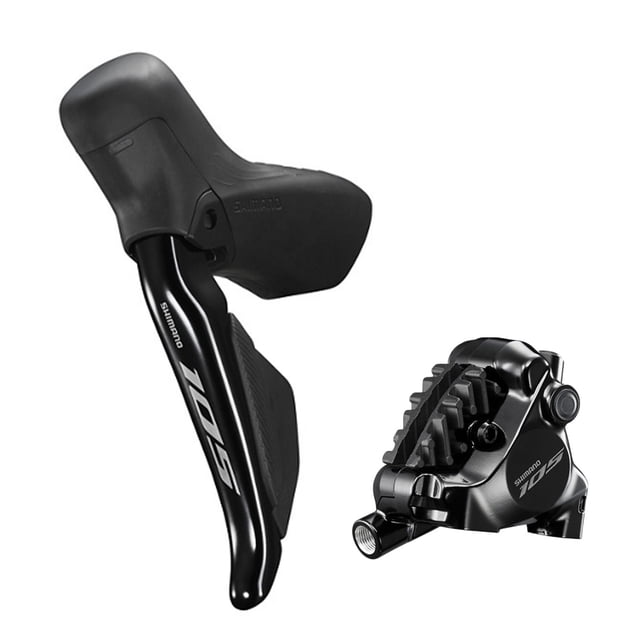 Freno de disco hidraulico delantero izq para bicicleta de 12 vel 105 DI2 ST-R7120/BR-7170 Shimano gris oscuro M
