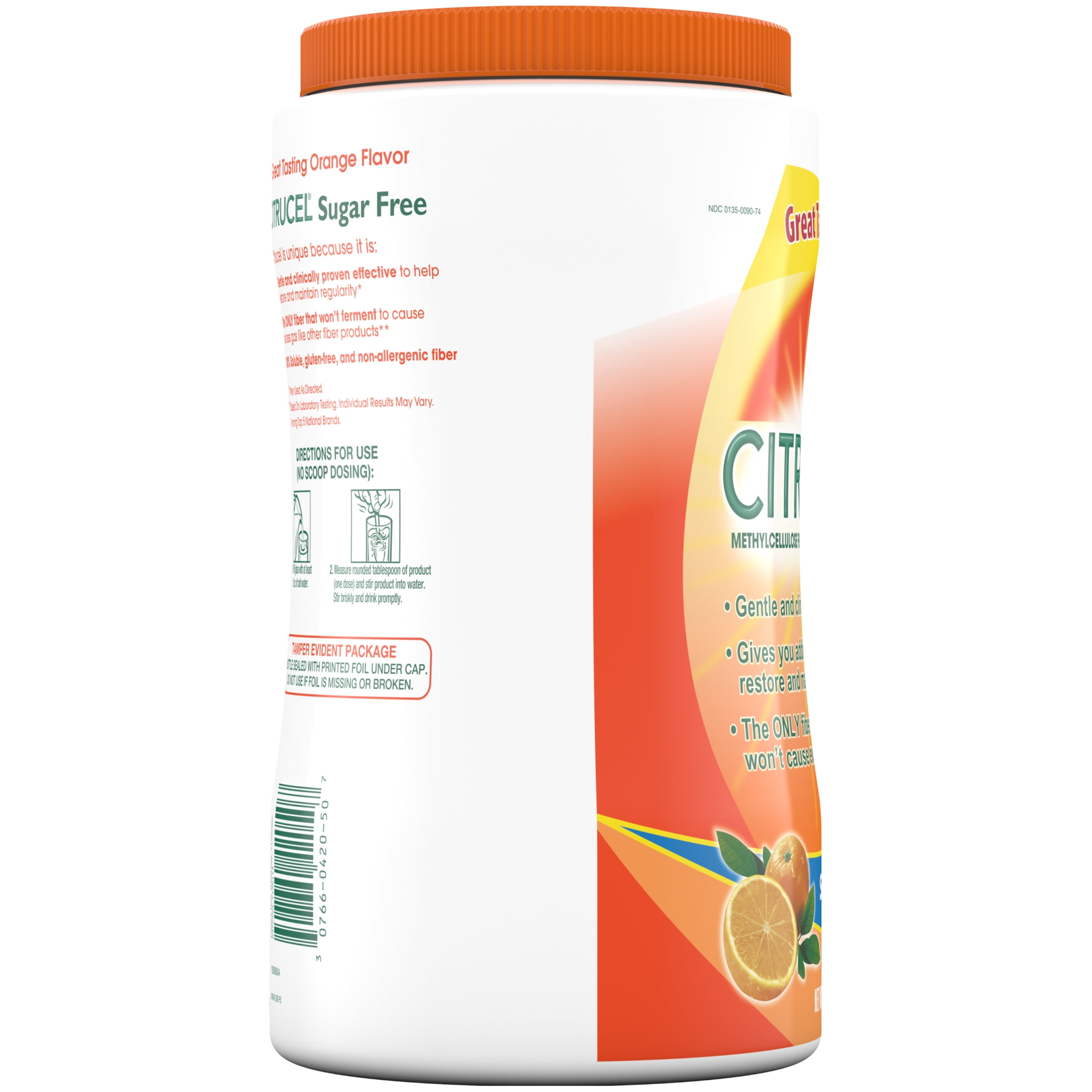Citrucel Orange Sugar Free Methylcellulose Fiber Therapy 42 Oz Jar Walmart Com Walmart Com