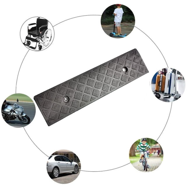 Random Color Auto Car Threshold Ramp Plastic Portable Curb Ramp Anti Slip Lightweight Threshold Ramp For Car Trailer Truck Bike Motorcycle