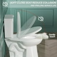 thumbnail image 2 of TICOZE Tall Toilet 17 Inch for Seniors, Extra High Toilet, Comfort Bowl Heigh 17", Two-Piece Single Flush 1.28 GPF, 12 Inch Rough-in, White Color, for Small Bathroom, 2 of 8